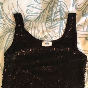 Black Sequined Tank
